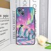 Creative Art Starry Sky Penguin Oil Painting Phone Case for iPhone 17 16 12 11 14 13 15 Pro Max Mini XS MAX XR 7 Plus Soft Cover