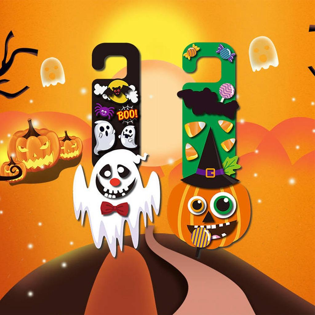 DIY Children's Cartoon Halloween Decorative Door Stickers, Festival Pumpkin Festival Game Set .