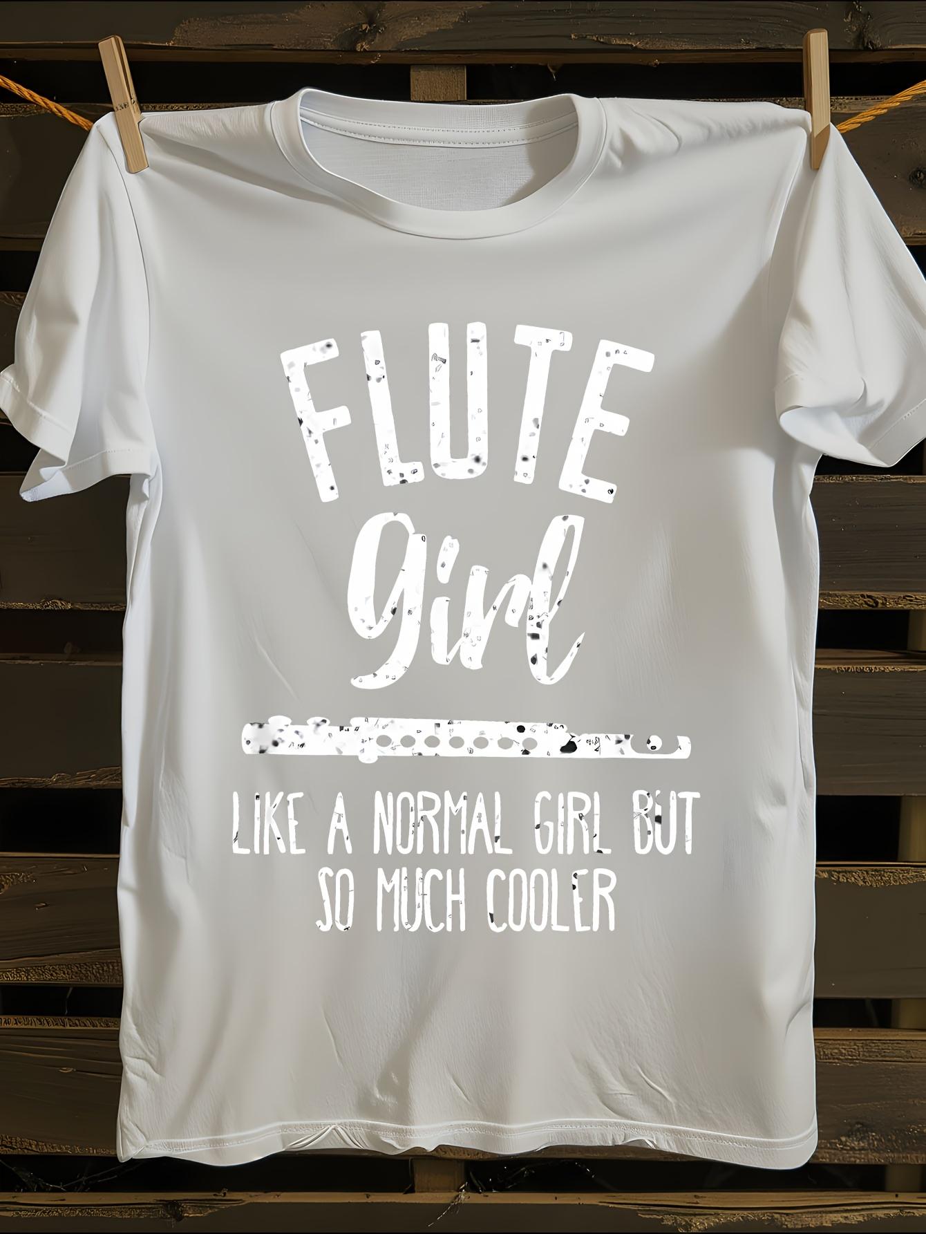 Funny Flute Girl Marching Band Tshirt XXXXL