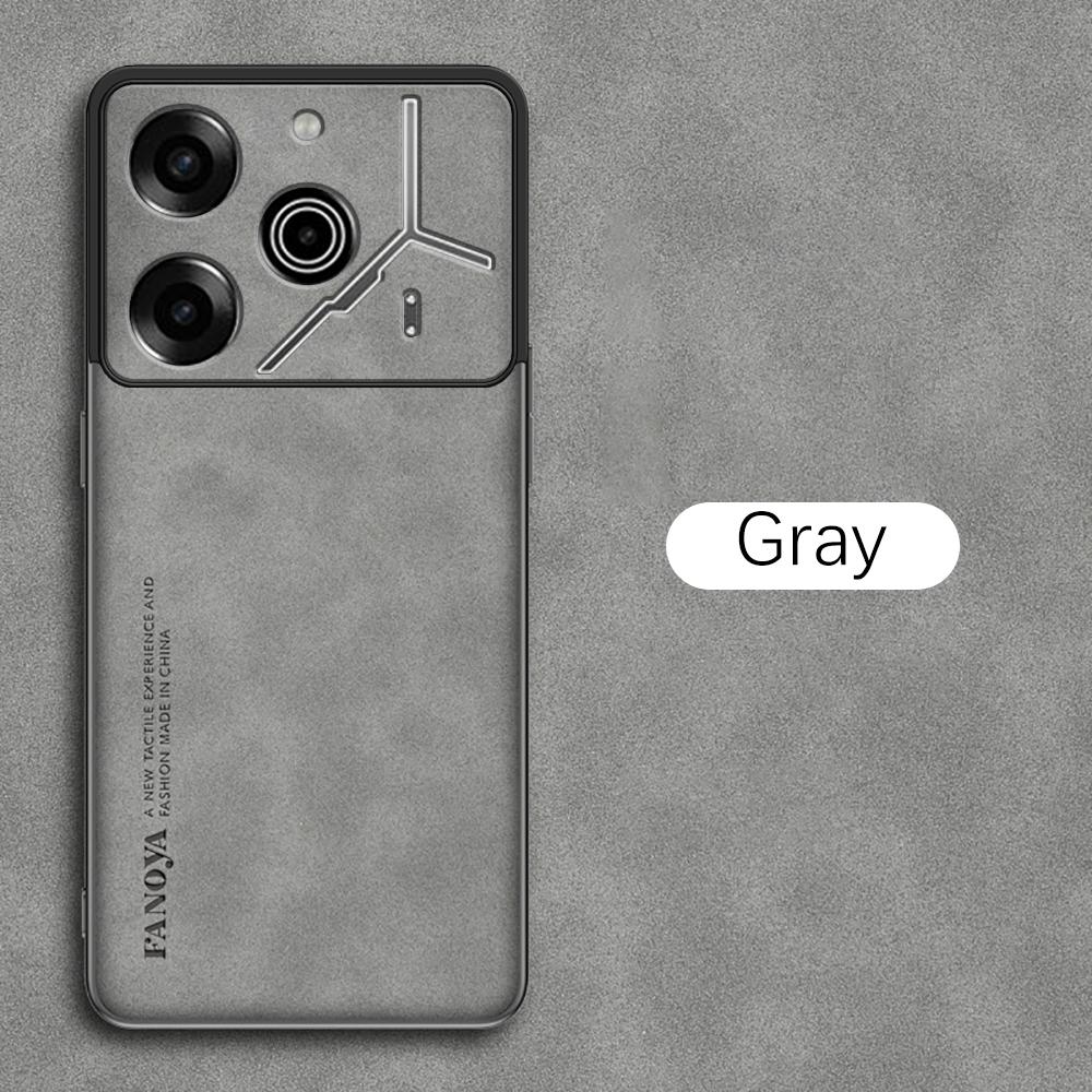 

Чехол из искусственной кожи ягненка для Tecno Pova 6 Pro 6 Neo с мягкой рамкой, матовый противоударный чехол для телефона Pova 6Neo for Tecno Pova 6 серый