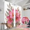 2pcs 2D Flat Printing Window Curtains Matthew 6 30 Flowers Beauty Splendor Polyester Without Electricity Party Decorations