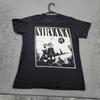 Nirvana Shirt Herren Groß Schwarz Band Foto Grafik T-Shirt Grunge Rock Musik Unisex T-Shirt