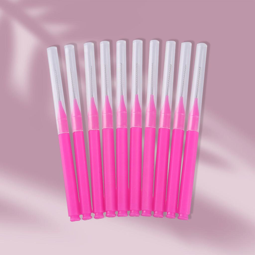 10PCS Interdental Brush Eyelash Extensions Eyelash Glue Cleaning Brushes for Oral Hygiene Oral Care