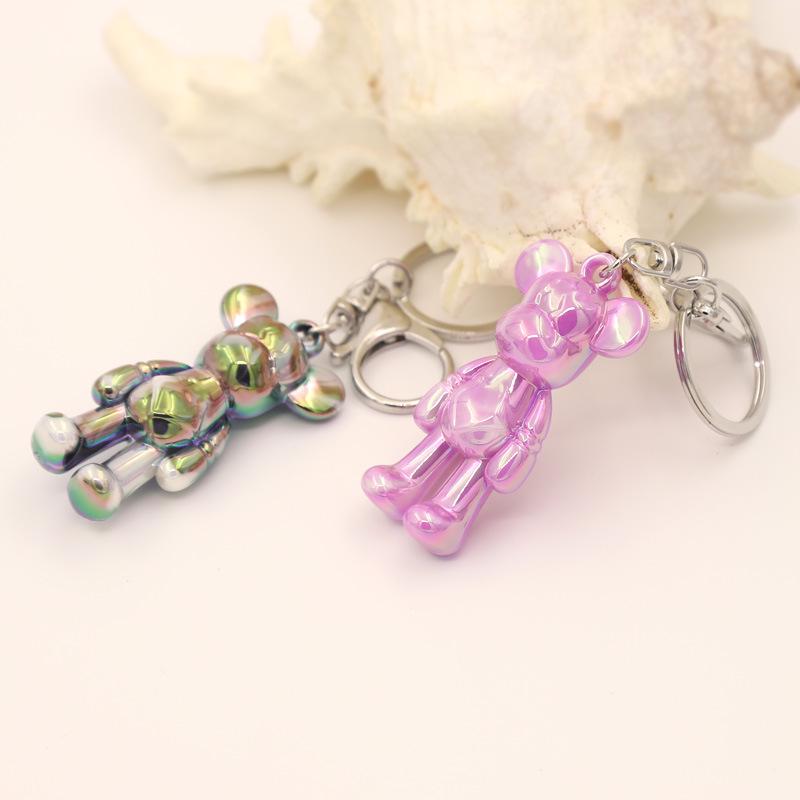 Colorful Cartoon Bear Keychain, Versatile Kids' Gift, Car Key Pendant, Bag Charm Ornament