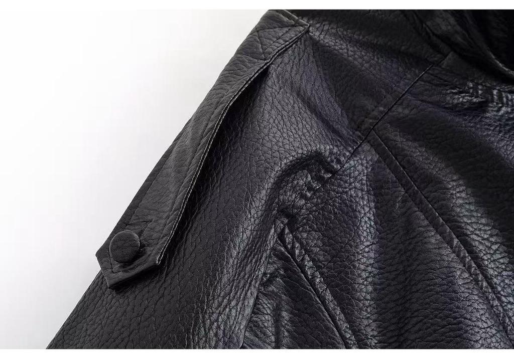 Nieuwe Dames Korte Losse PU Leer Motorjas - Lente/Herfst Europese & Amerikaanse Modetrend