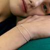 [Silver925] Faceted round cut layered bracelet