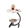 Modern Bedside Sofa Side Table with Storage Rack for Living Room or Bedroom