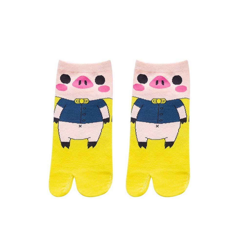 Students Cotton Split Toe Female Flip-flops Socks Low Tube Socks Geta Socks Pig Socks Two Toe Socks