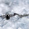 Exquisite Inlaid with Black Stone copper Color Waterdrop Rings Set Fashion Party Rings for Women Jewelry