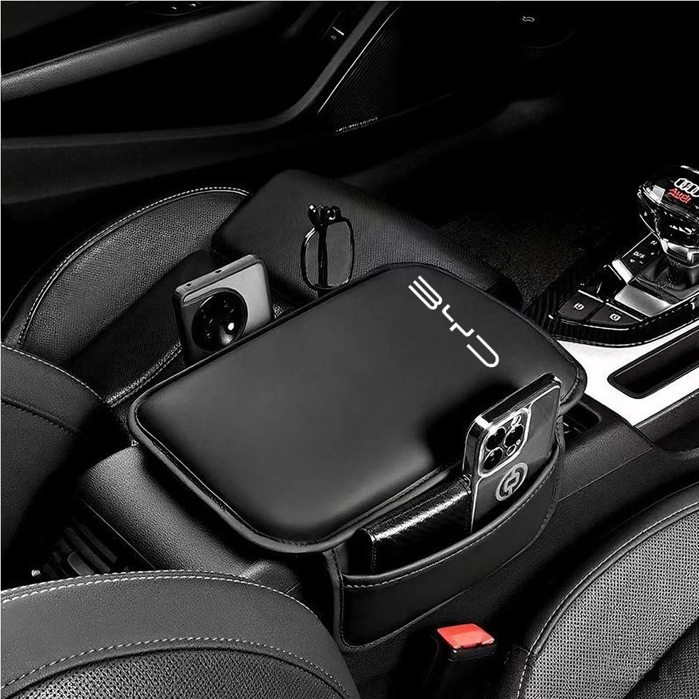 Car Armrest Box Pad Center Console Arm Rest Storage Pocket For BYD Atto 3 Yuan Plus Dolphin Seal Song Plus Han Don Car Styling