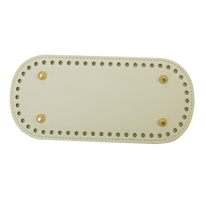 Creative Oval Shape DIY Hand Stitched Woven Bag Cushion Base with Holes Rivet Bottom Accessories