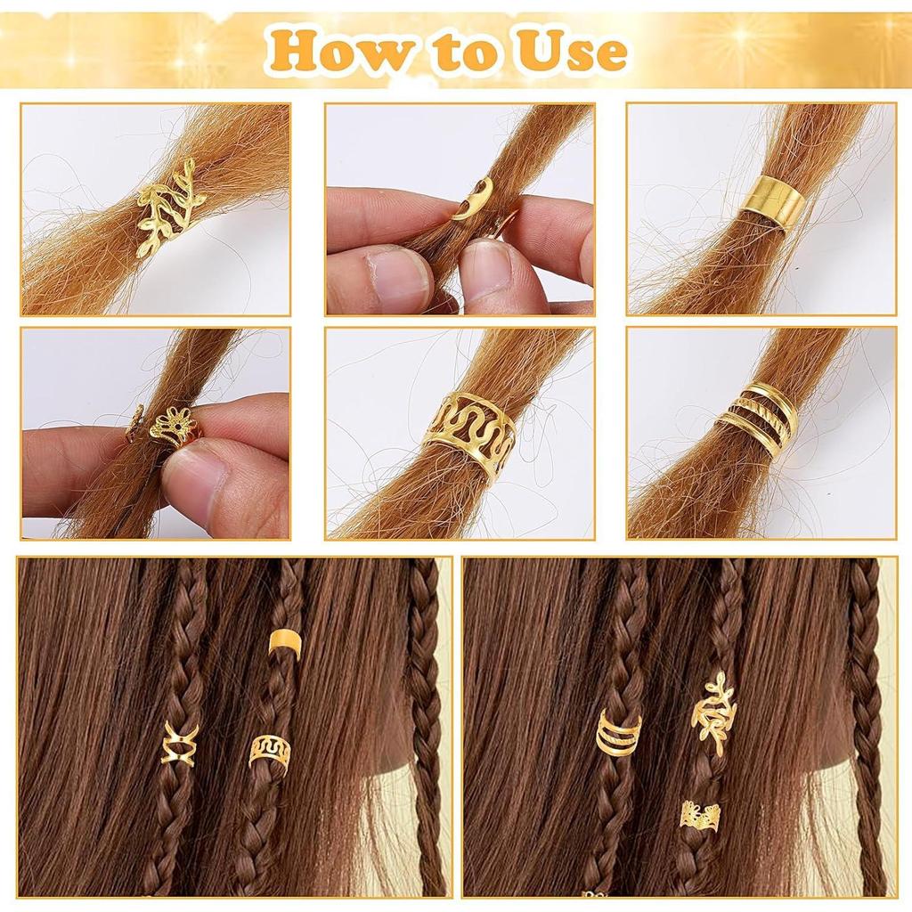 48 Pcs Dreadlock Hair Rings - European & American Hot Selling Style