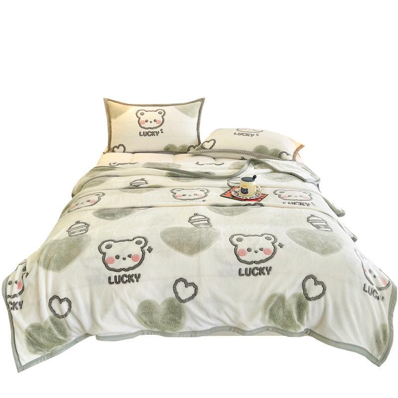 Hópelyhes Korallgyapjú Flanel Takaró - Megvastagított, Meleg Irodai Szundikáló Takaró