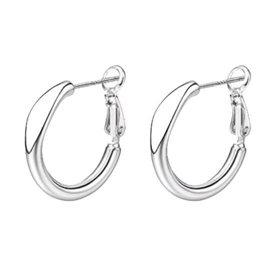 1 Pair Hoop Earrings for Women, Geometric Small Hollow Round Circle Earrings, Minimalist Jewelry Accessories