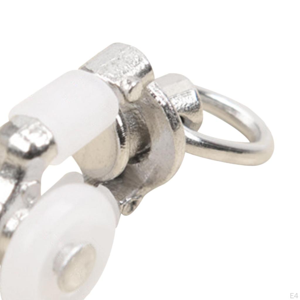 10 Pieces Curtain Track Gliders Rail Pulley Drapery Wheels Sliding Glider for