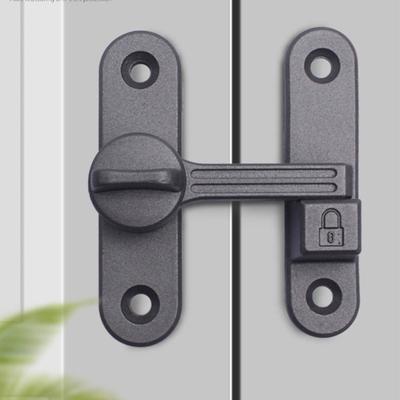 Serrure de porte coulissante en alliage de zinc 90/180 degrés Facile à installer Garde de serrure de porte Verrou de sécurité antivol Fenêtre
