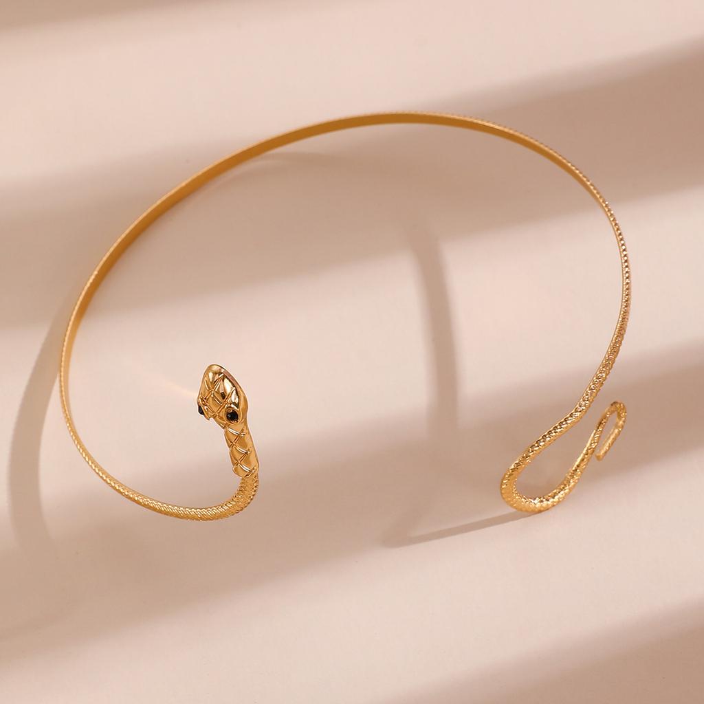 European and American Snake-shaped Design Open Neck Chain Women's Snake Shape Personalized Trend Wind Necklace