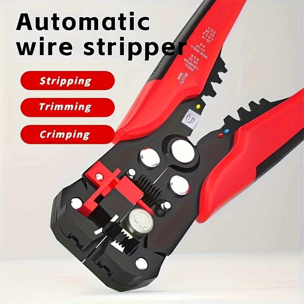 Professional Electrician's Automatic Wire Stripper - Multi-Function, 24-10AWG Range, Cut Cable Crimping Tool with Non-Slip Grip for Home Improvement