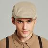 Men's British Ivy Cap Fashion Big Head Men Spring and Summer Leisure Beret Male Solid Cotton Newsboy Hat 55-60cm