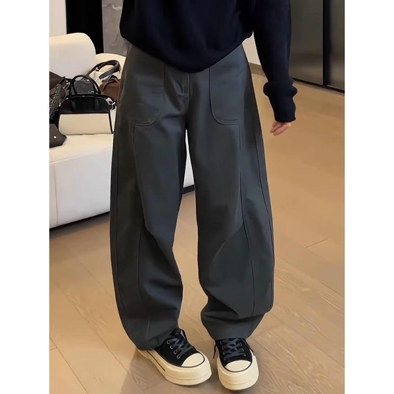 Women's Plus Size High Waist Wide Leg Jeans - Autumn/Winter Casual Loose Straight Leg Pants