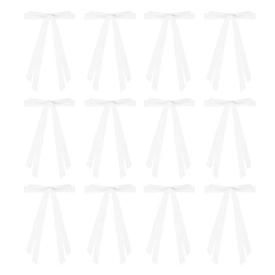 12 szt. Aksamitne kokardy świąteczne 6" x 8" Vintage kokardy na wieniec ozdoba świąteczna na choinkę pakowanie prezentów dekoracja wieńca girlandy