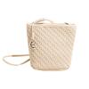 Summer woven small bag women's new fashionable exquisite shoulder bucket bag niche messenger bag