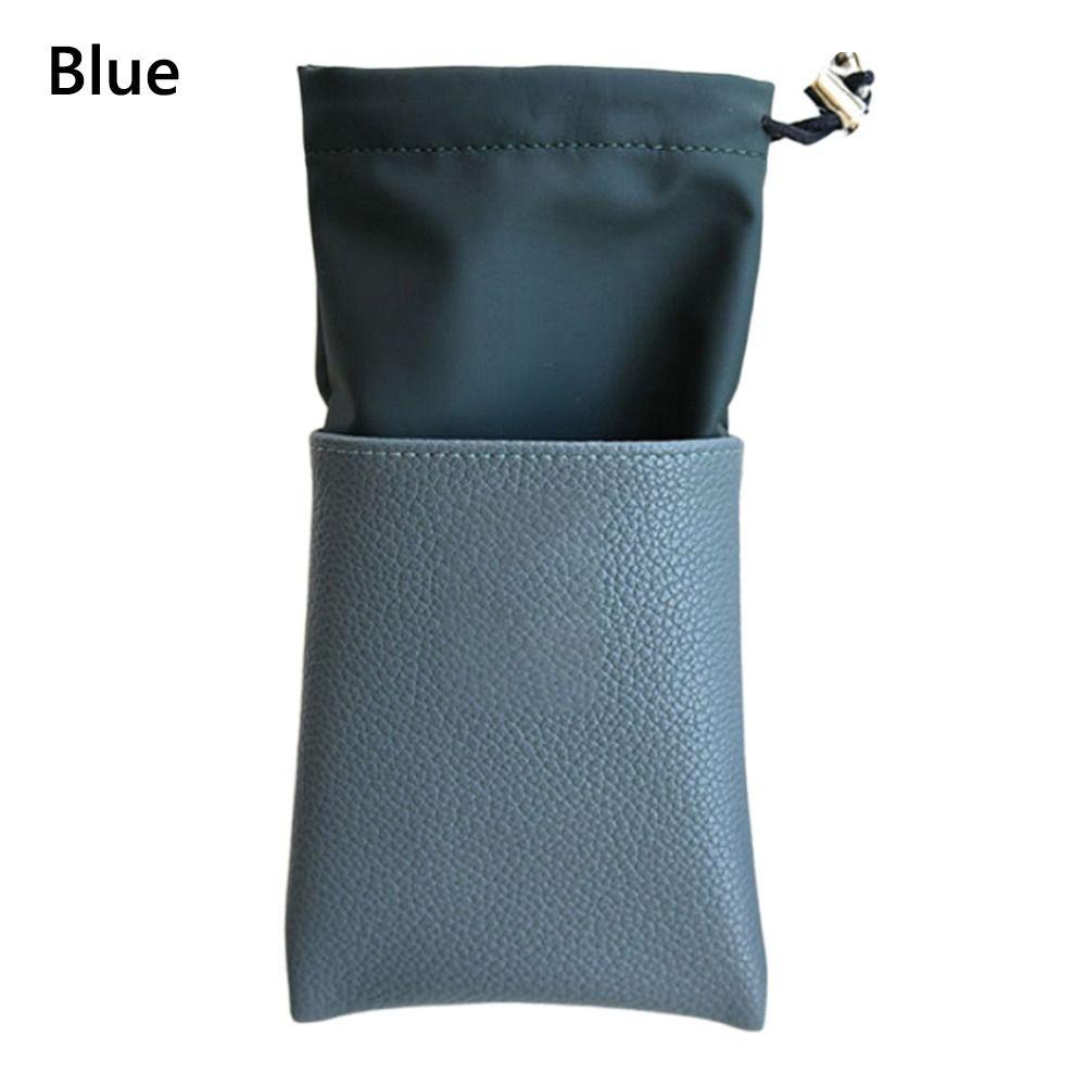 Drawstring Sunglasses Pouch PU Leather SunGlasses Holder Hanging Sunglasses  Eyewear Accessories
