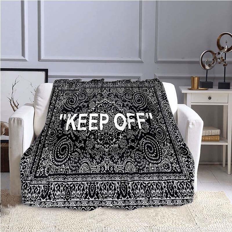 KEEP OFF-Musterdecke, Sofadecken für Betten, superweicher, warmer Deckenbezug, Flanell-Überwurfdecke, Flanelldecke