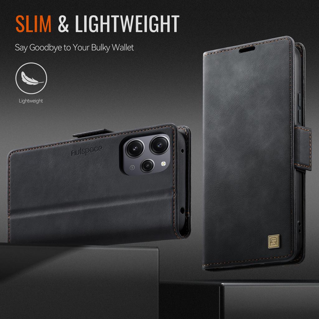 For Xiaomi Redmi 12/ Redmi 12 5G Wallet Case with Card Slots & Kickstand, 360° Protection Leather Case