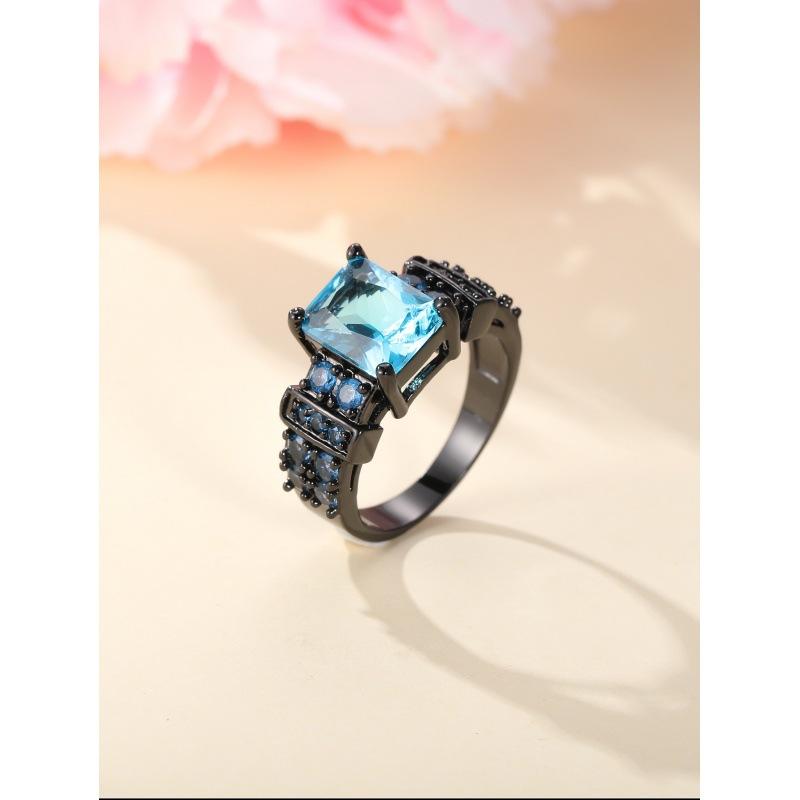 Wish personalized zircon row diamond edge ring simple No. 5