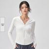 Women's Slimming Yoga Jacket: 2026 Summer Sun Protection Hooded Cardigan