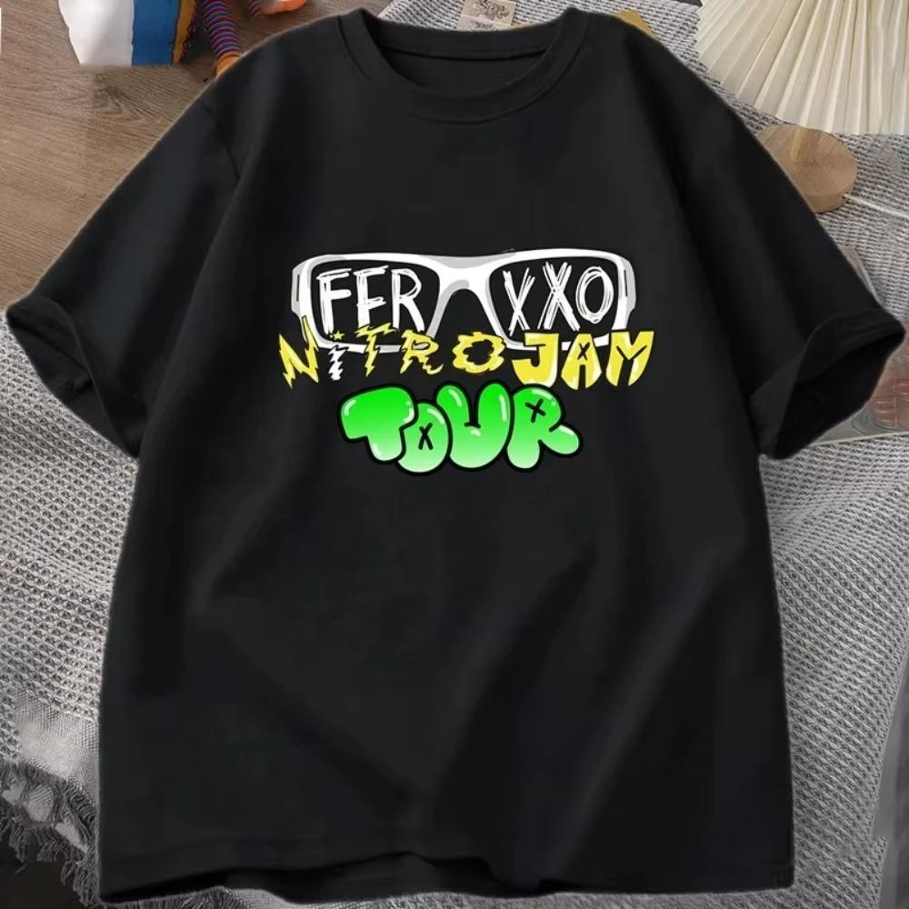 Tričko Feid Ferxxo Muži Ženy Rapper 90. léta Pánské tričko Léto Bavlna Tričko s krátkým rukávem Unisex Streetwear Pánská trička oversize