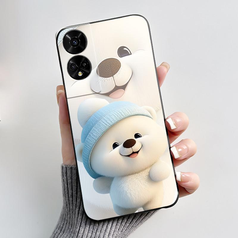 For TCL 50 5G / 50 SE Case Cute Rabbit Soft Black Silicone Back Cover For TCL 50SE Phone Cases TCL50 XE NxtPaper 5G Etui Fundas