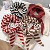 40*120cm Pure Wool Triangular Scarf Women Stripe Shawls Winter Warm Headscarf Neckerchief Kerchief Hijab Pashmina Wraps