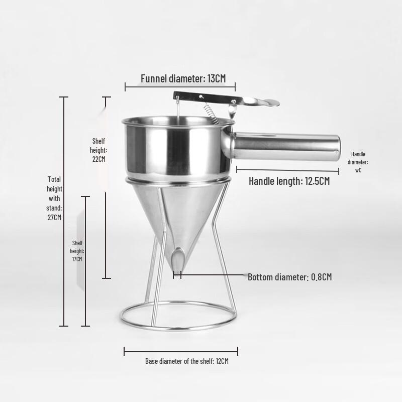 Stainless Steel Conical Funnel with Stand