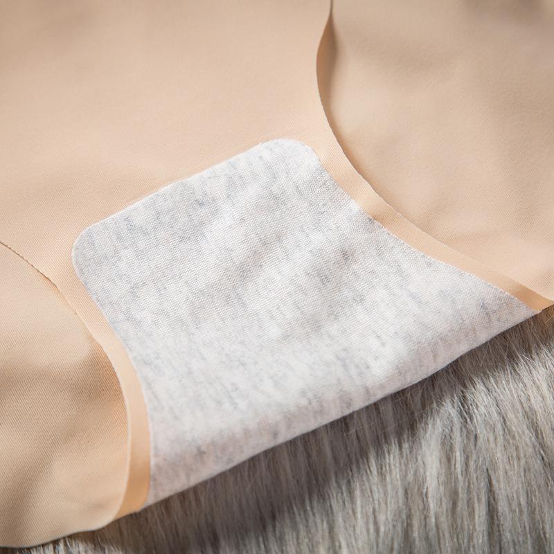 5PCS ice silk seamless ultra-thin wavy girls' underwear, solid color breathable large size low waist one-piece women's briefs