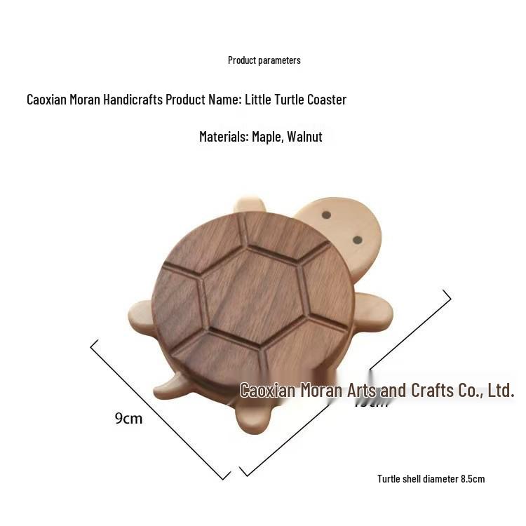 Walnut Wood Cartoon Turtle Coaster - Heat Insulation Pad/Placemat