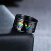 Herren Regenbogen Bunt Ring Gay Frauen Hohl Liebe Lesbisch Edelstahl Band Ringe Schmuck Geschenke