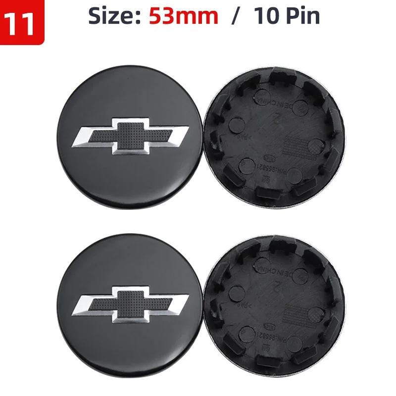 4pcs 53mm 58mm 59mm 64mm Car Wheel Center Hub Caps Cover Decor Sticker For Chevrolet Cruze Malibu Sail Equinox AVEO Lova RV