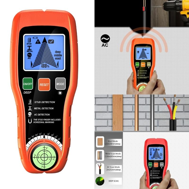 Portable Metal and Wall Detector Suitable for Detecting Pipe & Wire Precise Safe Drilling with High Sensitivity Sensors