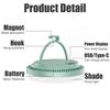 Rechargeable LED Camping Light,Portable Lantern w/Magnetic Hook,Type-C,Power Bank,Adjustable Brightness,Outdoor,Emergency,Hiking