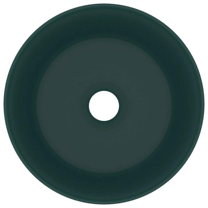 VidaXL Round Luxury Washbasin Countertop Toilet Washbasin Bathroom Cloakroom Kitchen Home Interior Green 147014