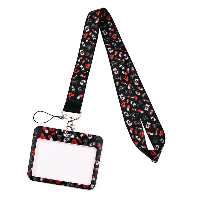 Medical signs Credential Holder Keychains Neck Lanyard For Pass Card Credit Card Holder Keychain Straps Mobile Phone Wholesale