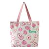 Cute genuine brown bear canvas bag women's new large-capacity zipper student shoulder bag tutoring bag
