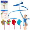 2M/4M Bunte Gymnastikbänder Tanzband Rhythmische Sportgymnastik Ballett Streamer Wirbelstab Stange Für GYM Training Professionell