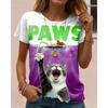 Women's T Shirt Graphic Cat Letter Vintage Stylish Classic Short Sleeve Crew Neck Regular Tops Daily Weekend Print Top Women