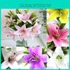 Brightly Colored Realistic 38cm Artificial Lily Millet Flower Bridal Bouquet