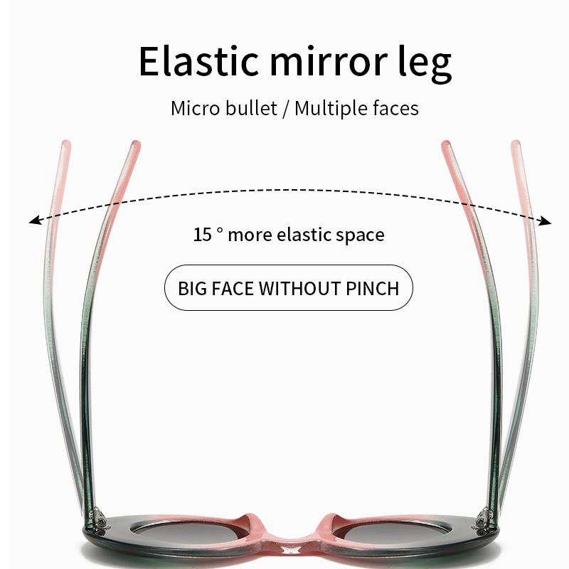 Vintage Round Contrast Glasses Women Sunglasses Outdoor Fashion UV Protection Stylish Shades