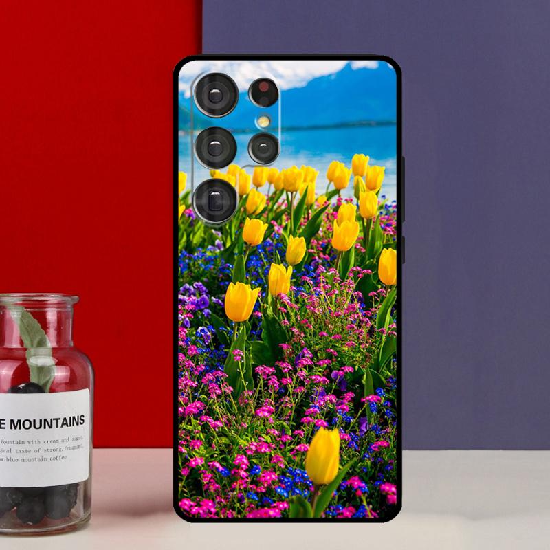 Tulpenblume Hülle Case Für Samsung Galaxy S25 Ultra S9 S10 S20 S21 FE S22 S23 Plus S24 Ultra Handyhülle