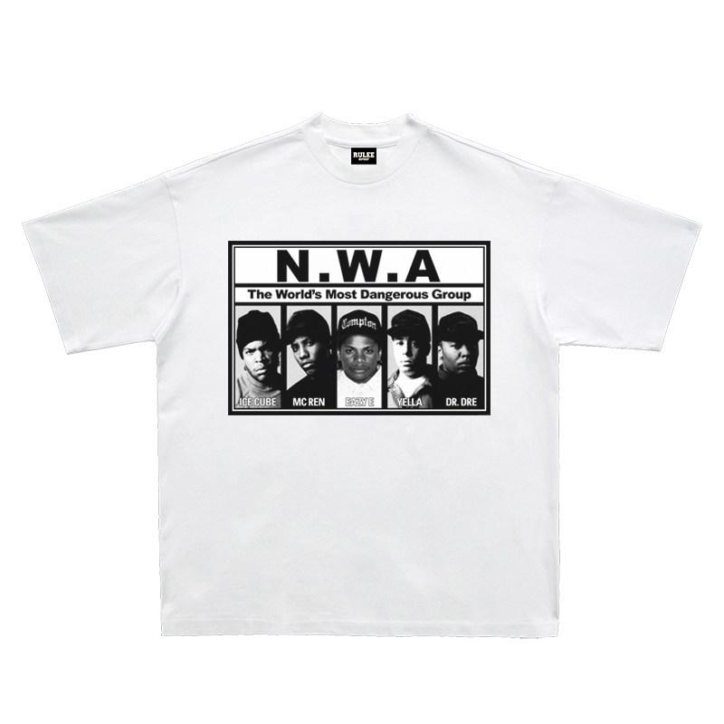 2026 Sommer Neues Design NWA Gang Rap Hohe Qualität HipHop Street Bequem Herren Rundhals Bedrucktes T-Shirt